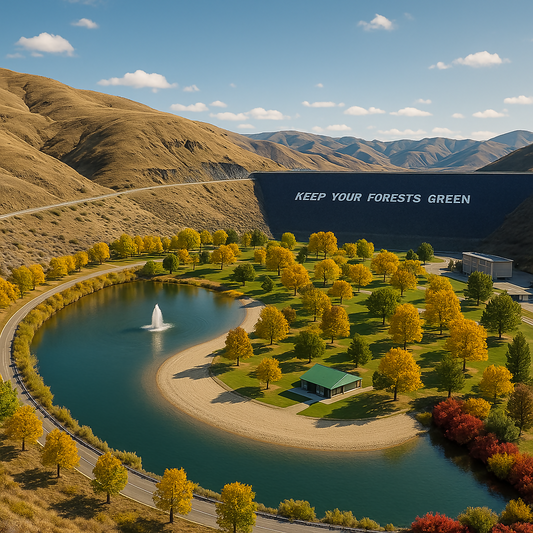 Lucky Peak State Park - Boise River Greenbelt - Idaho United States - Rendered - Digital File Digital My Custom Designs PDF