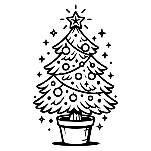 Mini Tree in Pot - Digital File - XCS Friendly Digital My Custom Designs PDF