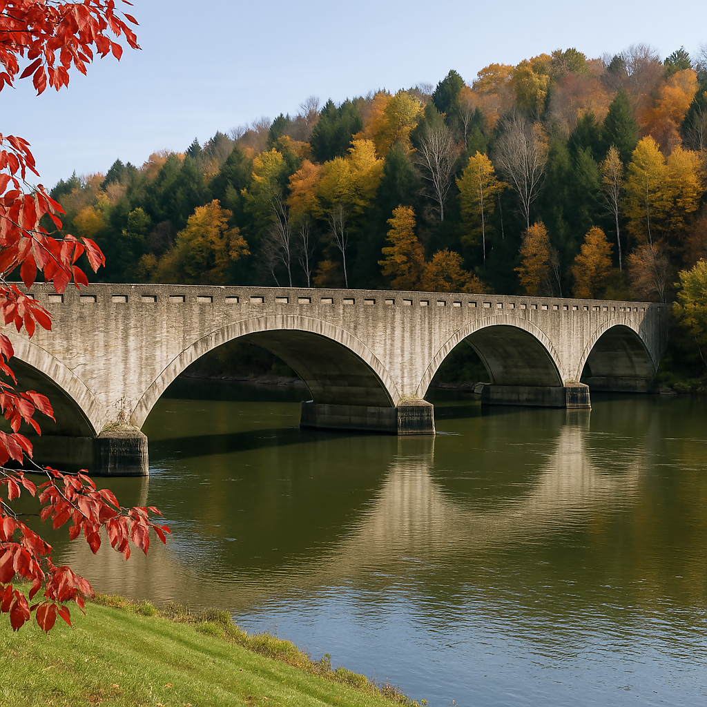 Edward M. Gatliff Memorial Bridge - Cumberland Falls State Resort Park - Kentucky United States - Rendered - Digital File Digital My Custom Designs PDF