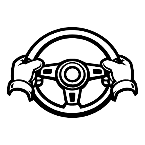 Steering Wheel with Gloves - Vector Graphics - Digital File Digital My Custom Designs PDF