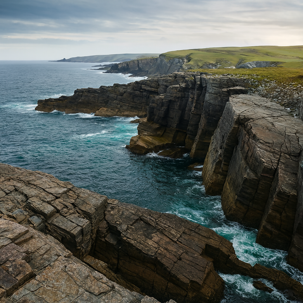 Coastal Cliffs Mistaken Point Ecological Reserve - Newfoundland and Labrador Canada - Rendered - Digital File Digital My Custom Designs PDF