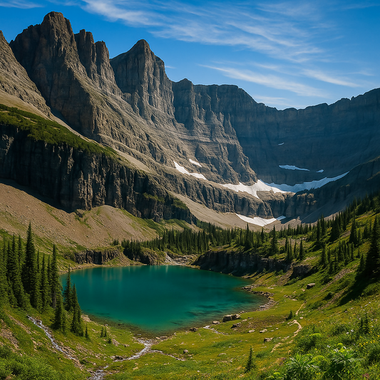 Iceberg Lake - Glacier National Park - Montana United States - Rendered - Digital File Digital My Custom Designs PDF