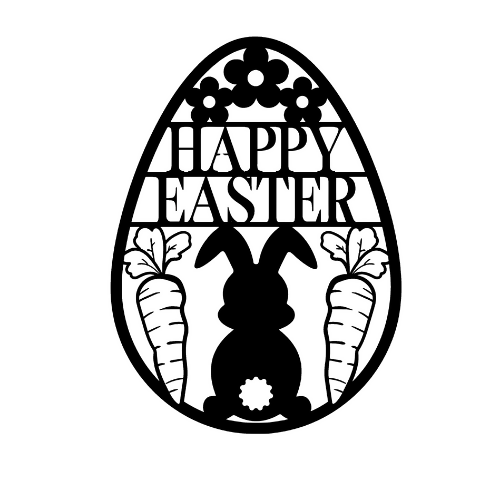 Easter Egg Bunny Carrot - Wall Home Decor - Digital File Digital My Custom Designs ZIP File