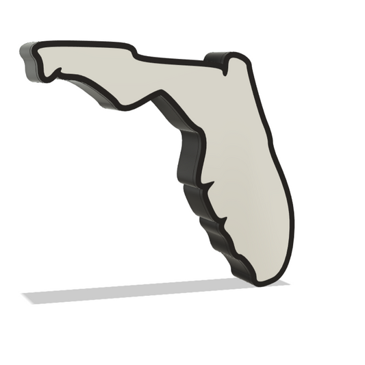 3D Print File - Florida Wall Lightbox - United States Product My Custom Designs PLA Full Colour
