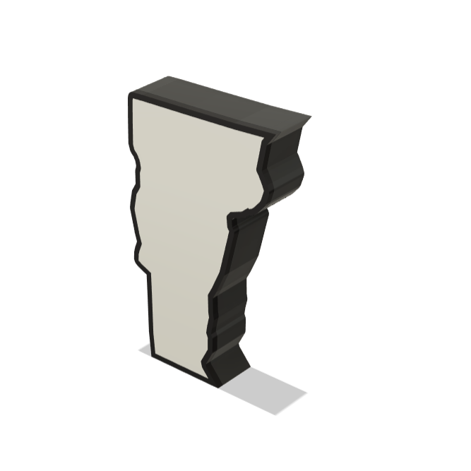 Vermont Wall Lightbox - United States - 3D Printed Product My Custom Designs