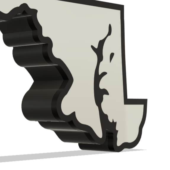 Maryland Wall Lightbox - United States - 3D Print Product My Custom Designs