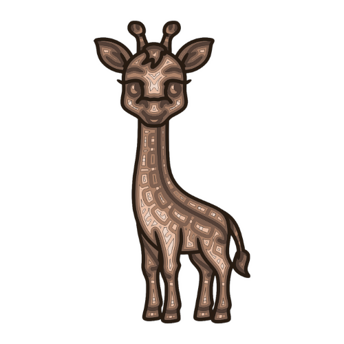 Giraffe - Layered Line Designs - Digital File Digital My Custom Designs ZIP File