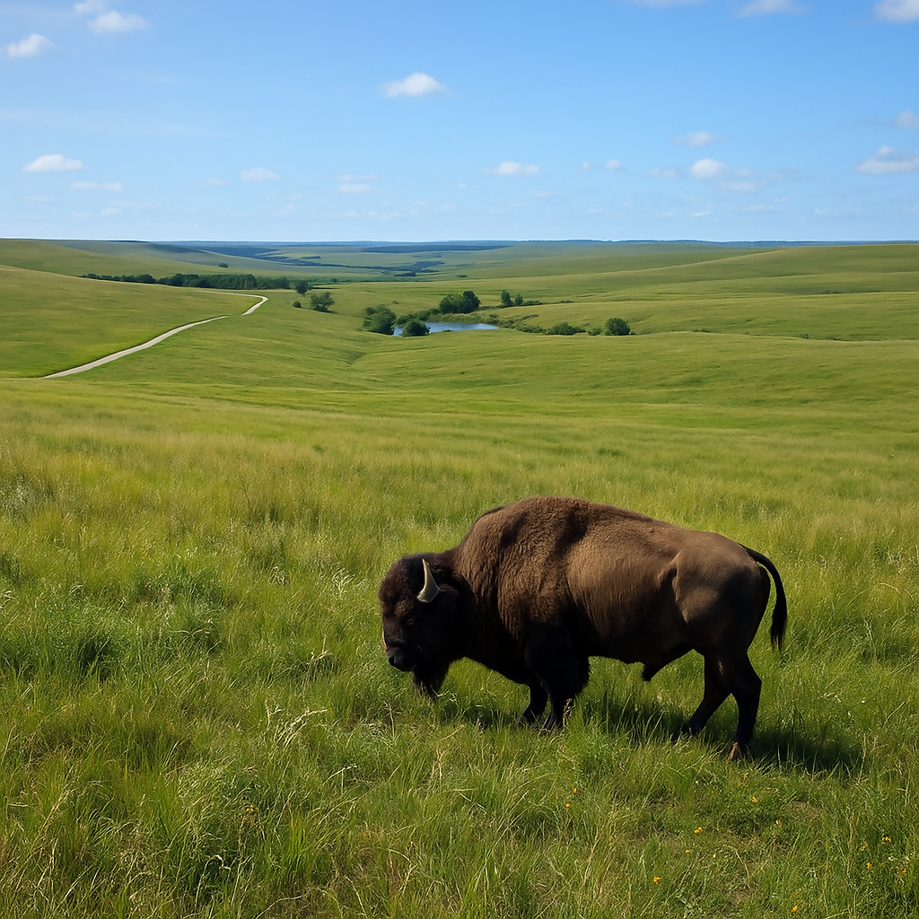 Tallgrass Prairie National Preserve - Kansas United States - Rendered - Digital File Digital My Custom Designs PDF