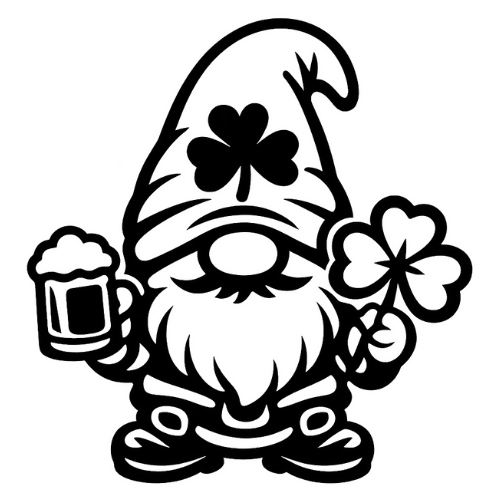Cartoon Shamrock Gnome - Digital File - XCS Friendly Digital My Custom Designs PDF