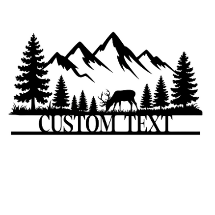 Mountain Scene - Metal Signs/Home Decor - Digital File Digital My Custom Designs ZIP File