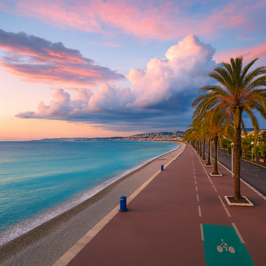 Promenade des Anglais - Nice France - Europe - Rendered - Digital File Digital My Custom Designs PDF