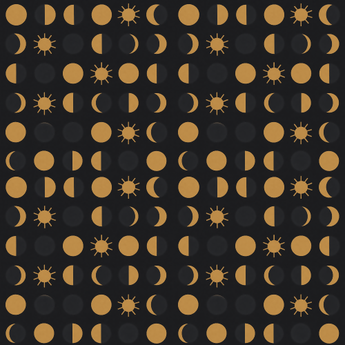 Minimal and Modern - Simplistic Moon Phases In Matte Charcoal And Gold - Pattern - Digital File Digital My Custom Designs PDF