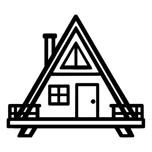 A-frame Cabin Outline - Vector Graphics - Digital File Digital My Custom Designs PDF