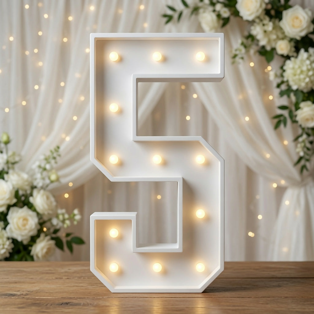 #5 Marquee Number Templates - 3D Projects - Digital File - ZIP File - Digital