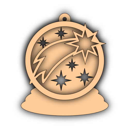 Christmas Ornament Shooting Star - Ornament - Digital File Digital My Custom Designs SVG