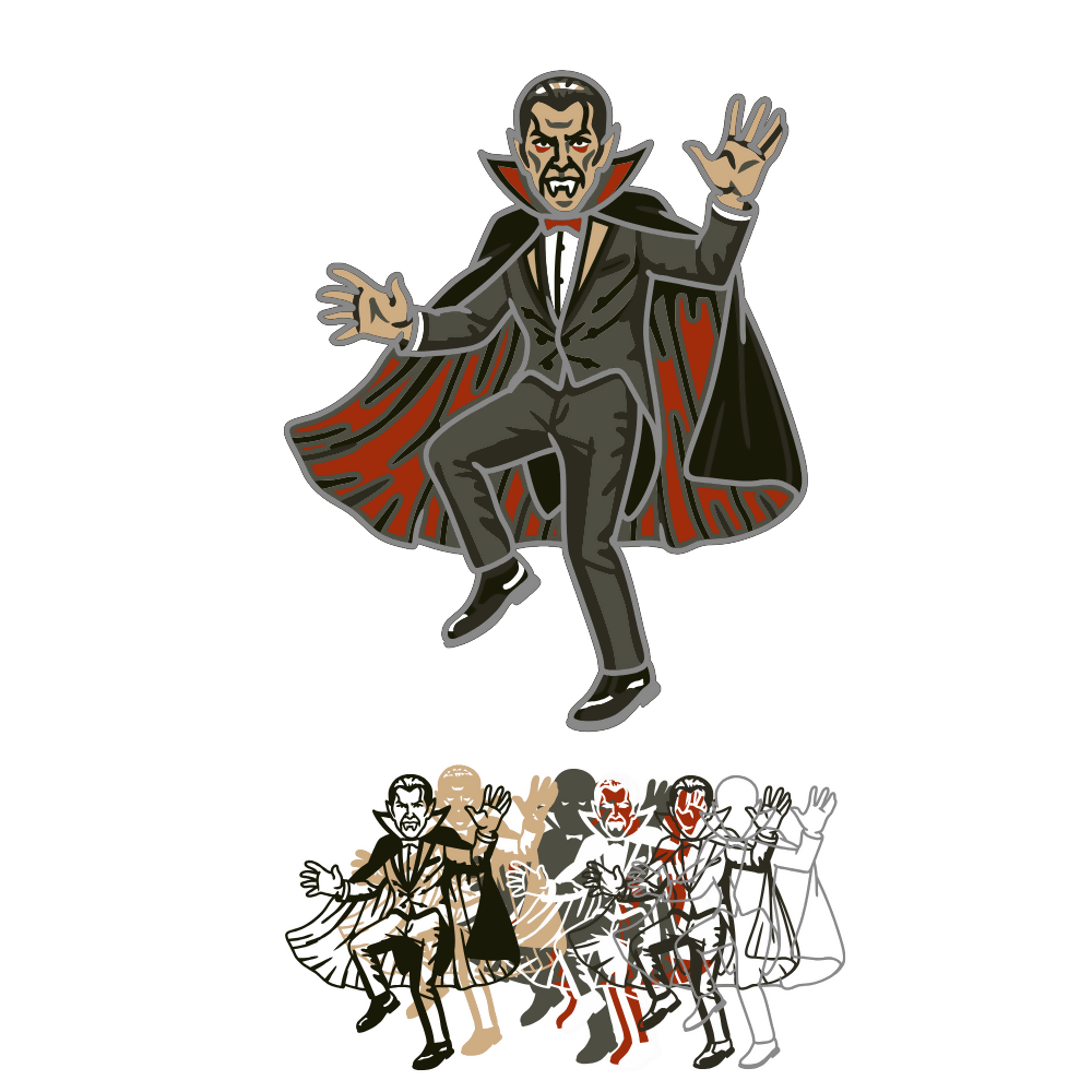 Dracula - Layered Line Designs - Digital File Digital My Custom Designs ZIP File