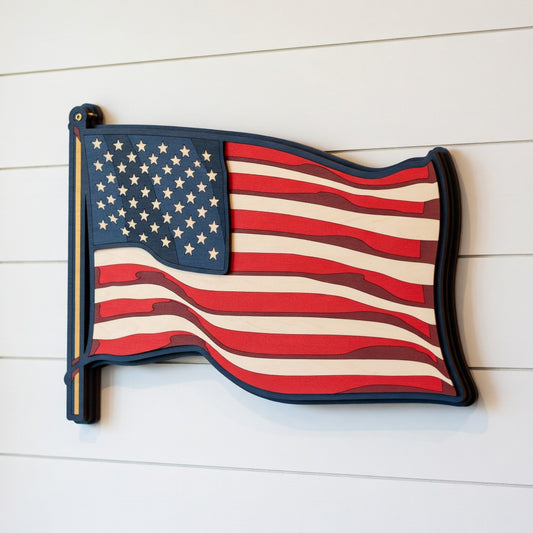 American Flag - Layered Line Design - Digital File Digital My Custom Designs