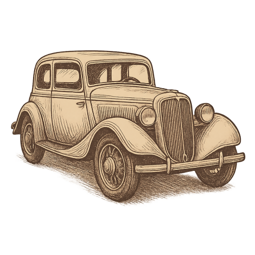 Urban Grunge Retro - Vintage Car - T Shirt Design - Digital File Digital My Custom Designs 300 DPI PNG