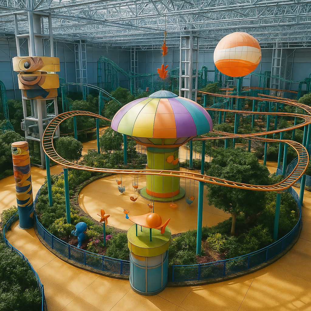 Nickelodeon Universe Indoor Theme Park - Mall of America - Minnesota United States - Rendered - Digital File Digital My Custom Designs PDF