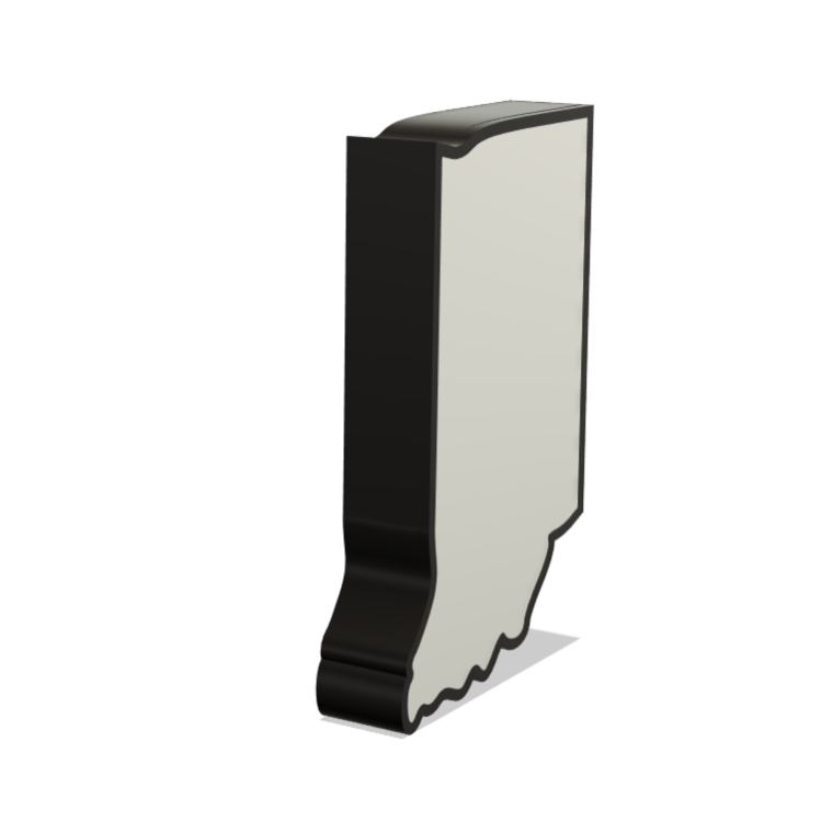 3D Printed Indiana Wall Lightbox - United States Product My Custom Designs