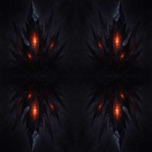 Fantasy and Myth - Dark Magic Crystal Spikes With Glowing Cores - Pattern - Digital File Digital My Custom Designs PDF