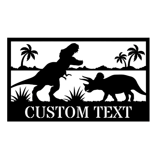 T-Rex Triceratops - Wall / Home Decor - Digital File Digital My Custom Designs ZIP File
