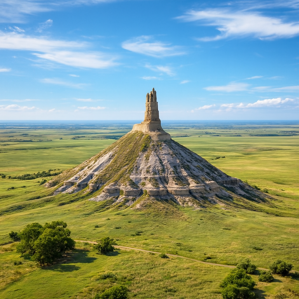 Chimney Rock National Historic Site - Nebraska United States - Rendered - Digital File Digital My Custom Designs PDF