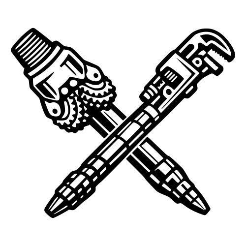 Crossed Oil Tools Logo - Vector Graphics - Digital File Digital My Custom Designs PDF