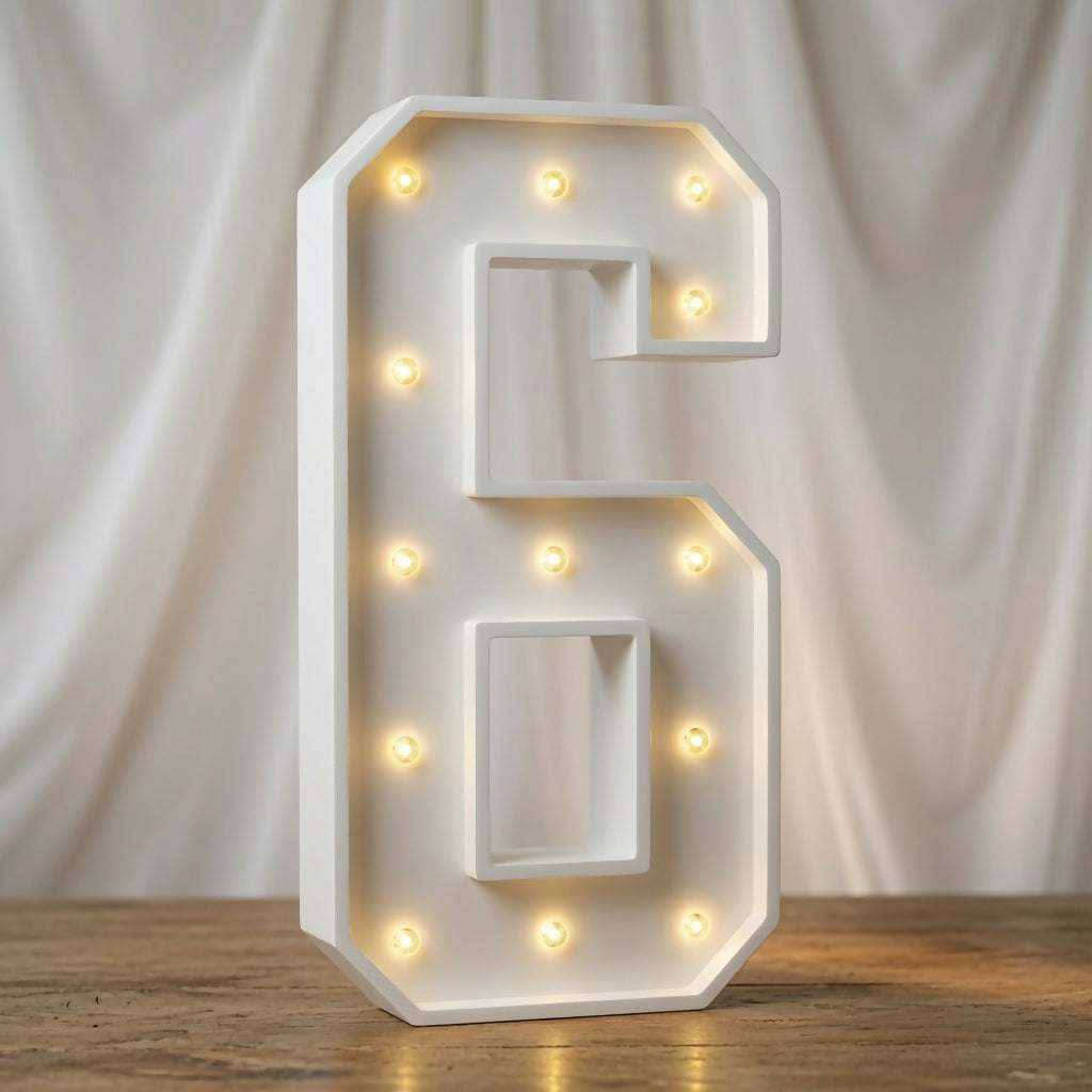#6 Marquee Number Templates - 3D Projects - Digital File - ZIP File - Digital