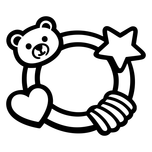 Teething Ring - Vector Graphics - Digital File Digital My Custom Designs PDF