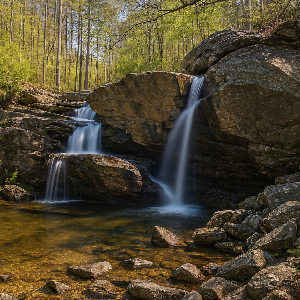 Cheaha Falls - Cheaha State Park - Alabama United States - Rendered - Digital File Digital My Custom Designs PDF