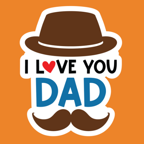 I love You Dad - Stickers - Digital File Digital My Custom Designs ZIP File
