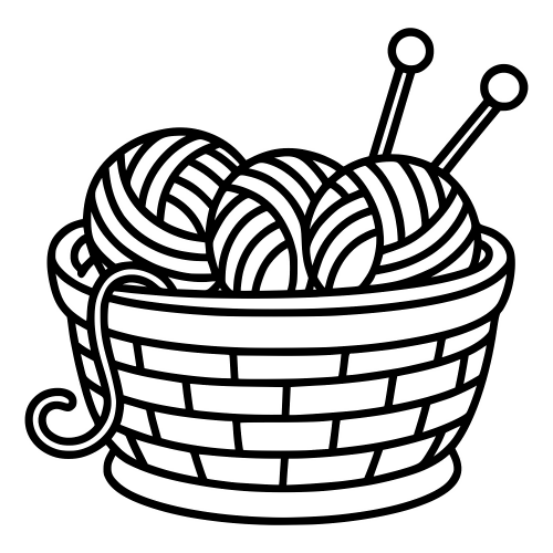 Cartoon Yarn Basket - Digital File - XCS Friendly Digital My Custom Designs PDF