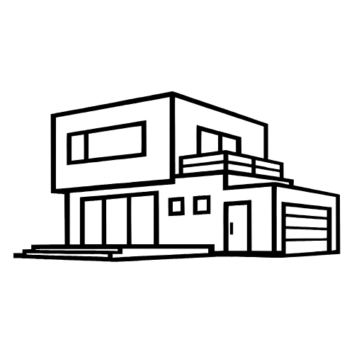Modern Minimalist Cube Home - Vector Graphics - Digital File Digital My Custom Designs PDF