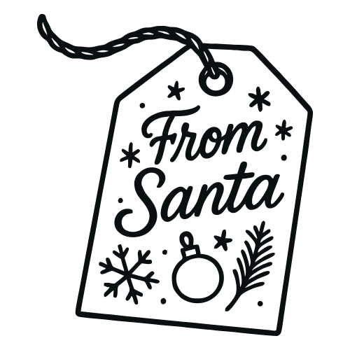 Tag “From Santa” - Digital File - XCS Friendly Digital My Custom Designs PDF