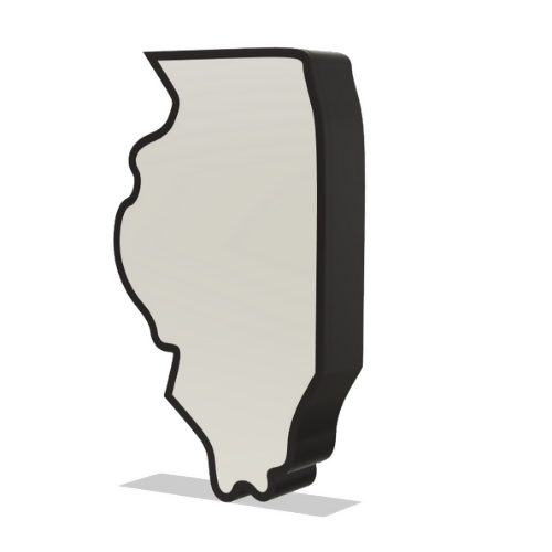 Illinois Wall Lightbox - United States - 3D Print File - Digital File Digital My Custom Designs ZIP File