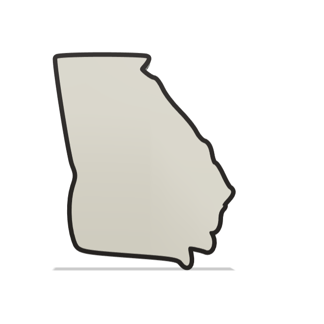 3D Printed Georgia Wall Lightbox - United States Product My Custom Designs