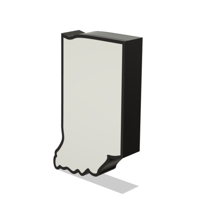 3D Printed Indiana Wall Lightbox - United States Product My Custom Designs PLA Full Colour