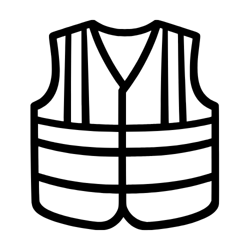 High-Visibility Safety Vest Icon - Vector Graphics - Digital File Digital My Custom Designs PDF