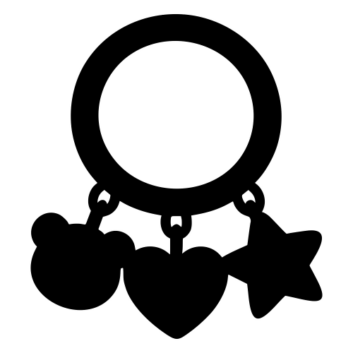 Teething Ring Silhouette - Vector Graphics - Digital File Digital My Custom Designs PDF