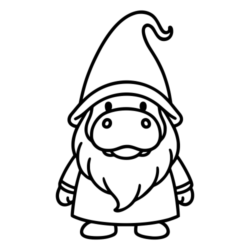 Cartoon Hippo Gnome - Digital File - XCS Friendly Digital My Custom Designs PDF