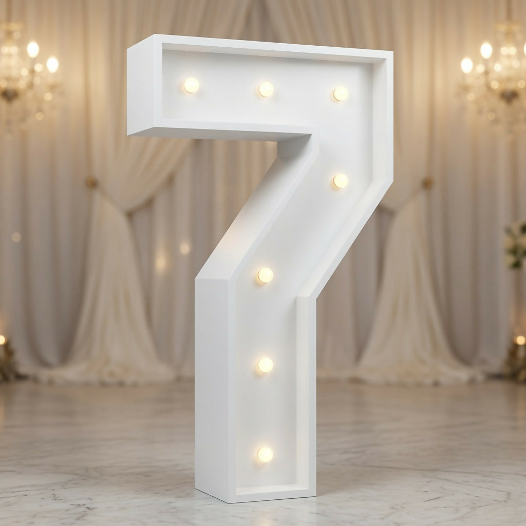 #7 Marquee Number Templates - 3D Projects - Digital File - ZIP File - Digital
