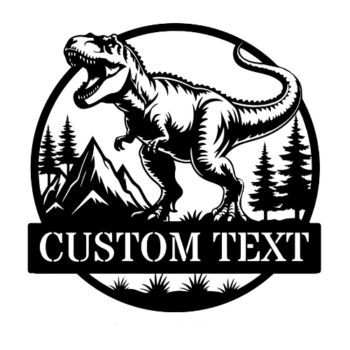 T-Rex Mountain Freeform - Wall / Home Decor - Digital File Digital My Custom Designs ZIP File