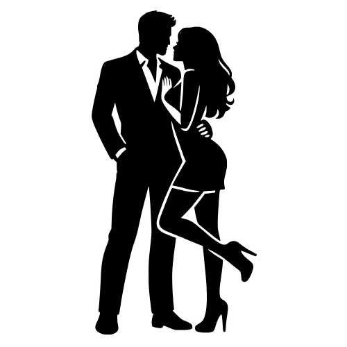 Couple Silhouette Design - Digital File - XCS Friendly Digital My Custom Designs PDF