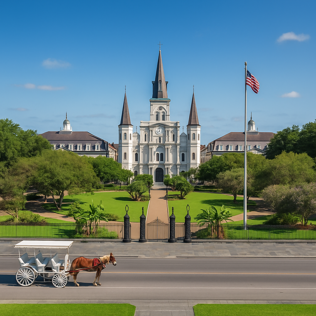 Jackson Square - French Quarter - Louisiana United States - Rendered - Digital File Digital My Custom Designs PDF