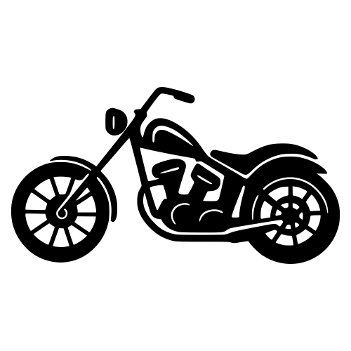 Chopper Motorcylcle Silhouette - Digital File - XCS Friendly Digital My Custom Designs PDF