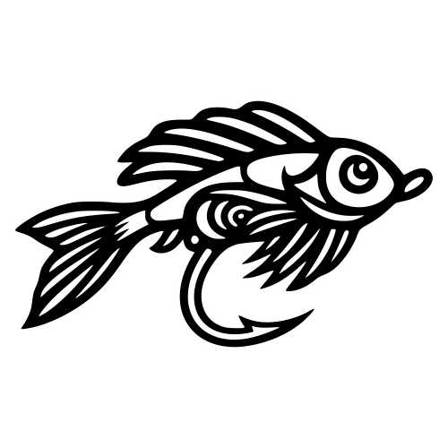 Fly Lure Outline - Digital File - XCS Friendly Digital My Custom Designs PDF