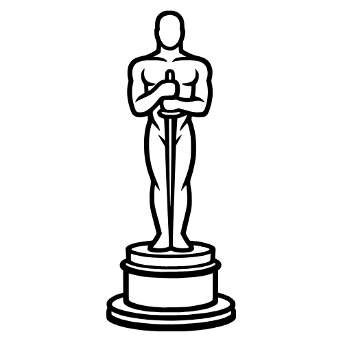 Oscar Trophy Outline - Vector Graphics - Digital File