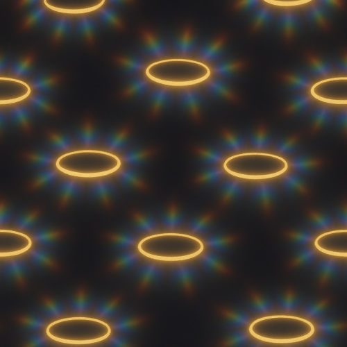 Fantasy and Myth - Angelic Halo Rings With Rainbow Flares - Pattern - Digital File Digital My Custom Designs PDF