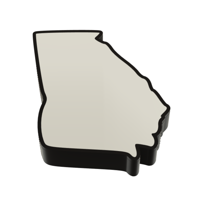 3D Printed Georgia Wall Lightbox - United States Product My Custom Designs